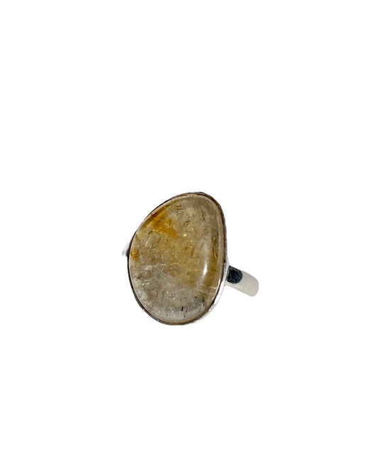 Citrine, Natural, Stone, .925 Sterling Silver, Ring #C100