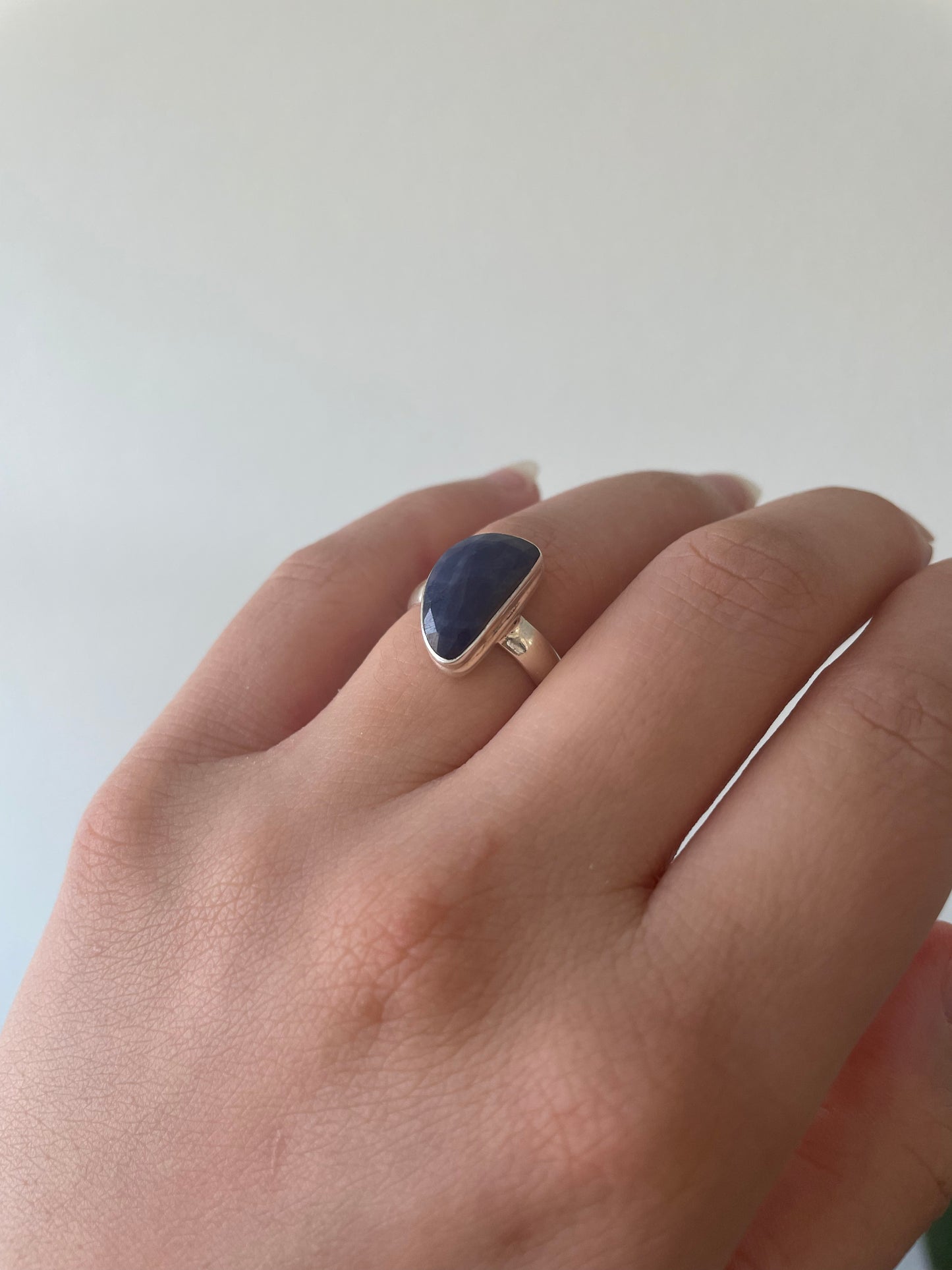 Blue Sapphire, Natural, Stone, .925 Sterling Silver, Ring #BS104