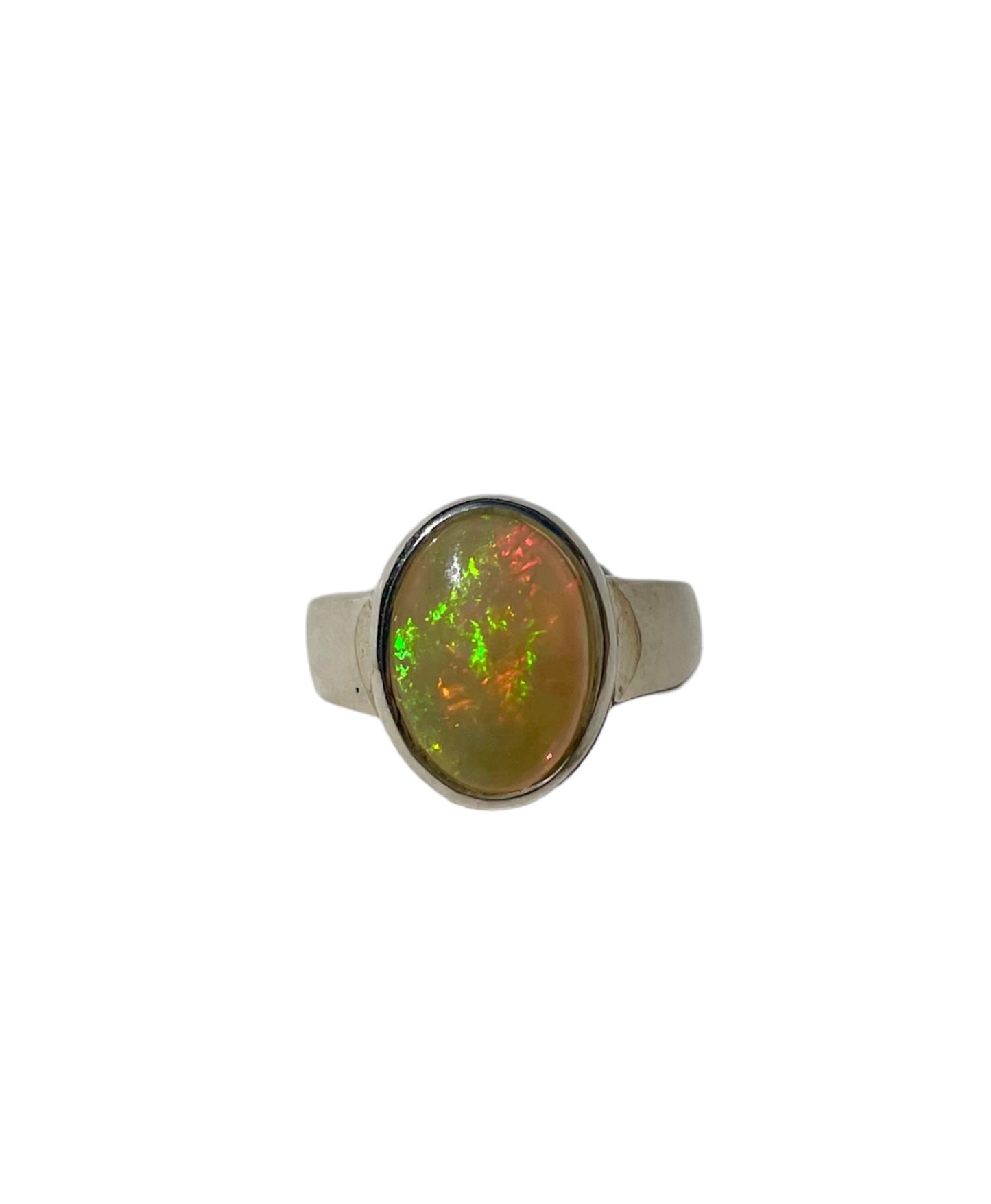 Yellow Opal, Natural, .925 Sterling Silver, Ring #OP101