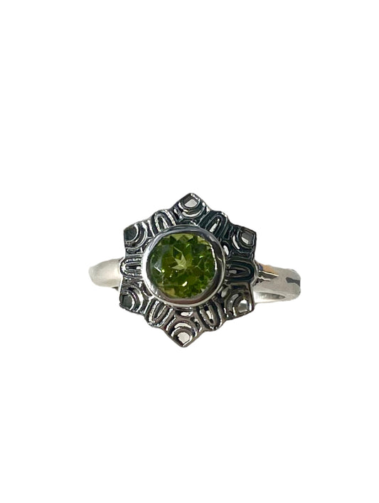 Peridot, Natural, Stone, .925 Sterling Silver, Ring