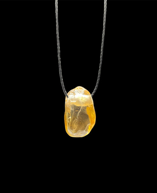 Citrine, Natural, Stone, Tumble, Pendant, Necklace