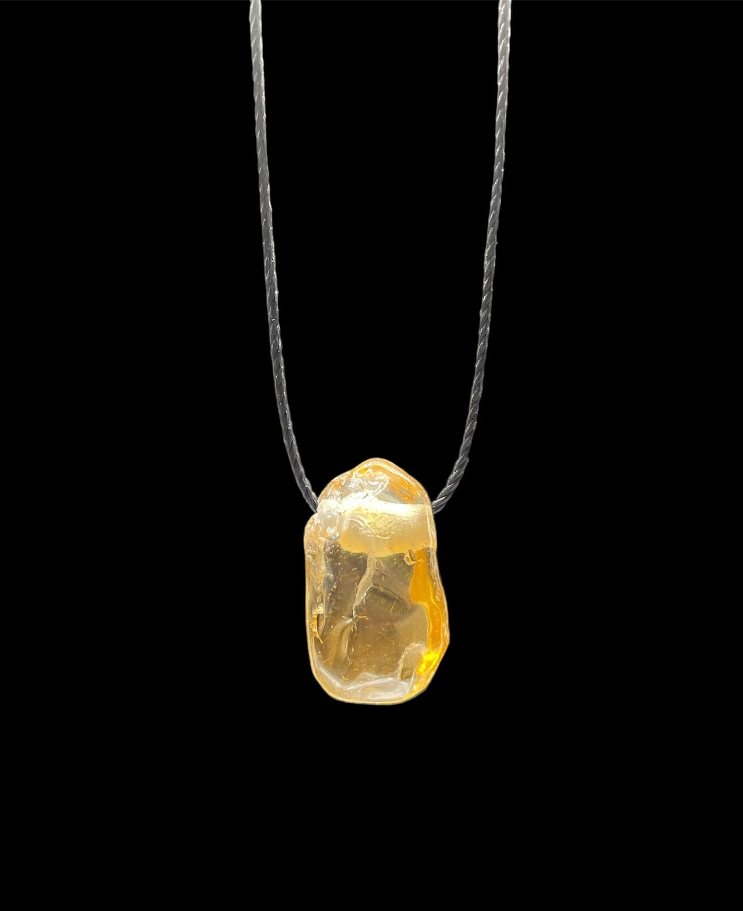 Citrine, Natural, Stone, Tumble, Pendant, Necklace