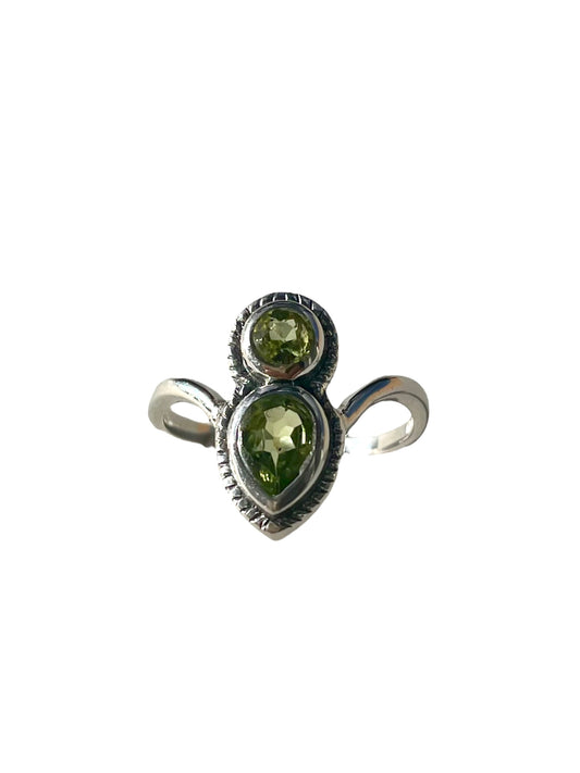 Peridot, Natural, Stone, .925 Sterling Silver, Ring