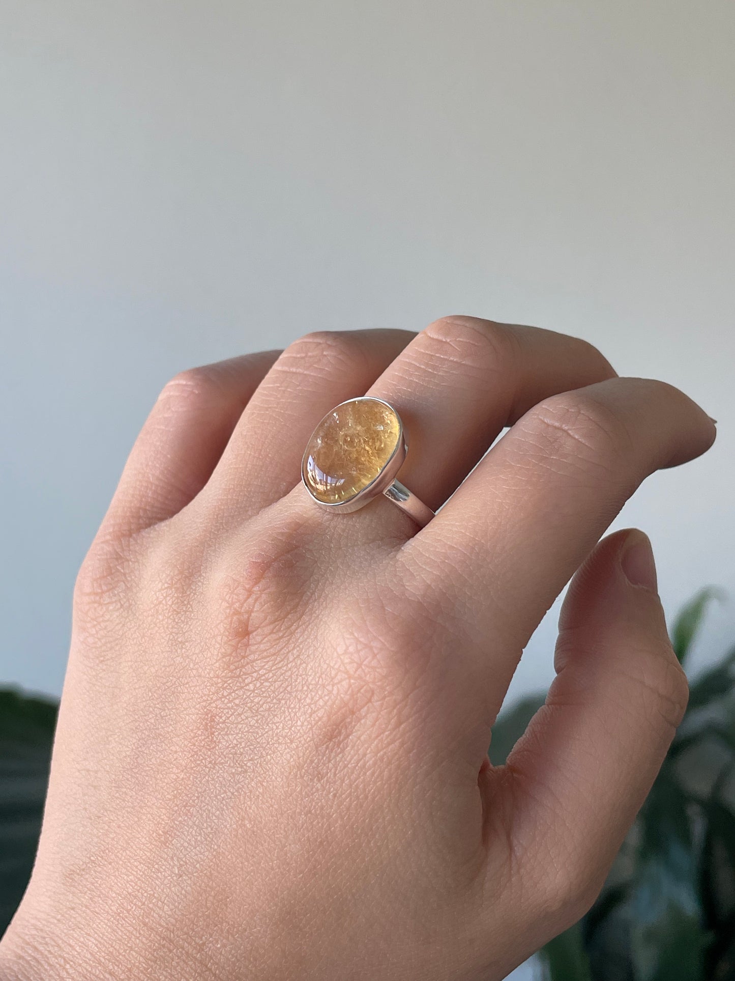 Citrine, Natural, Stone, .925 Sterling Silver, Ring #C103