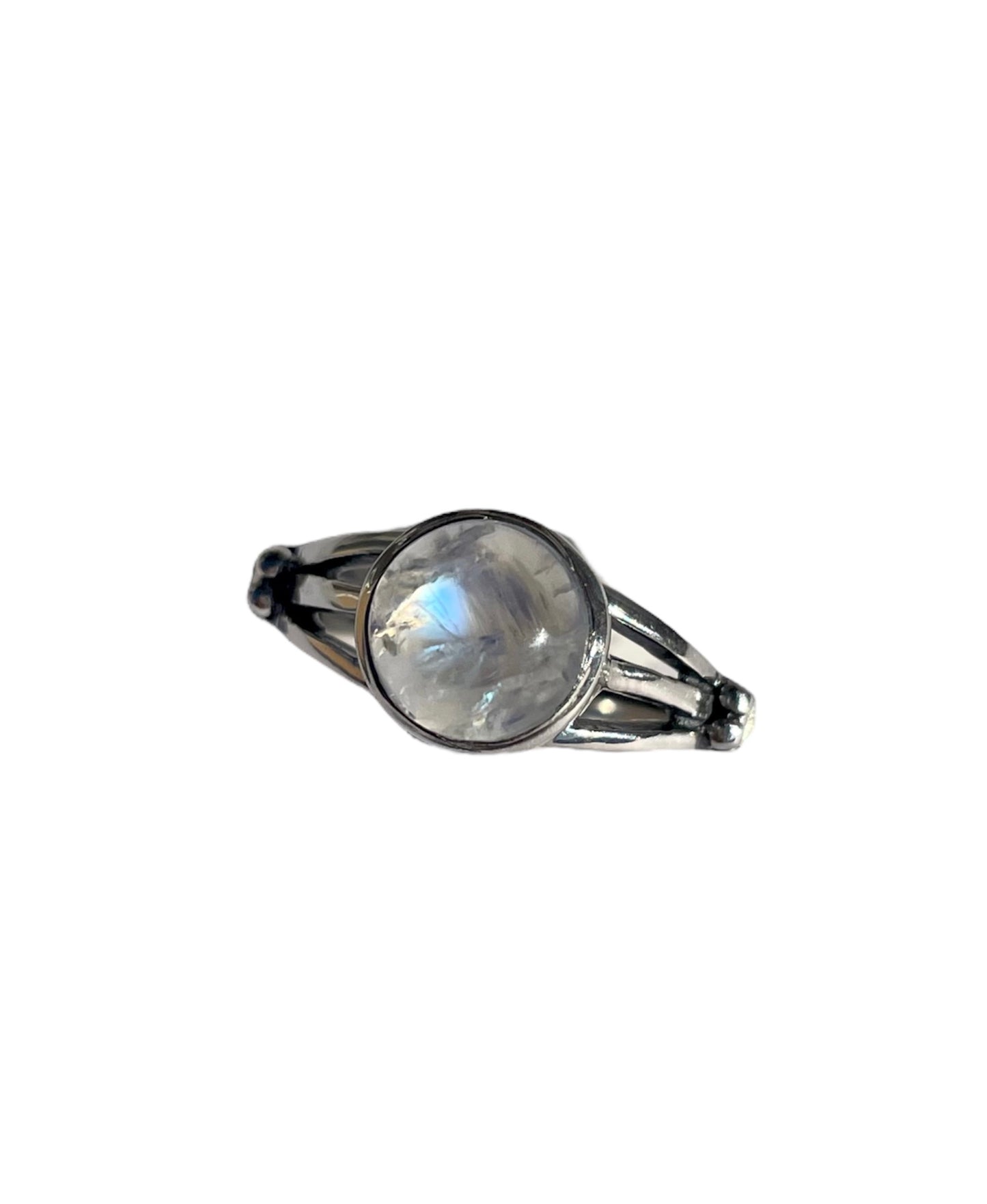 Rainbow Moonstone, .925 Sterling Silver, Ring