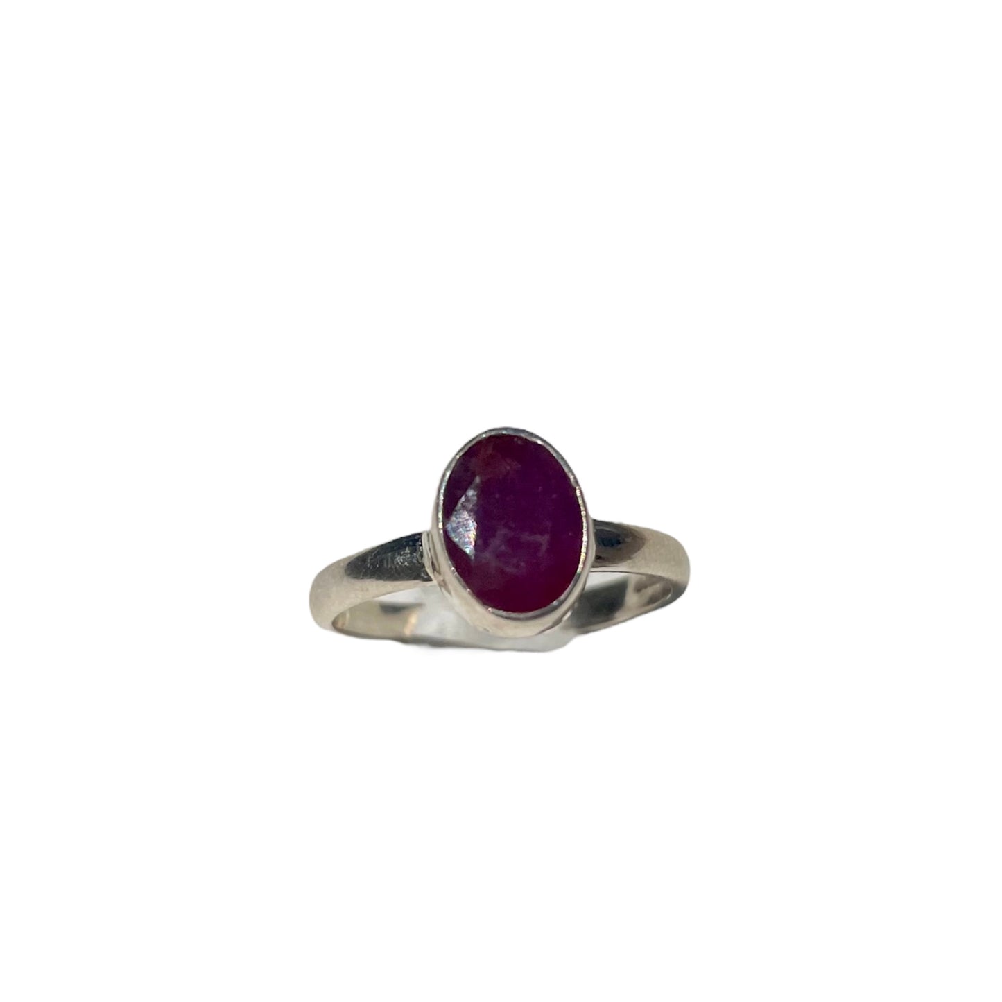 Ruby, .925 Sterling Silver, Ring, Natural