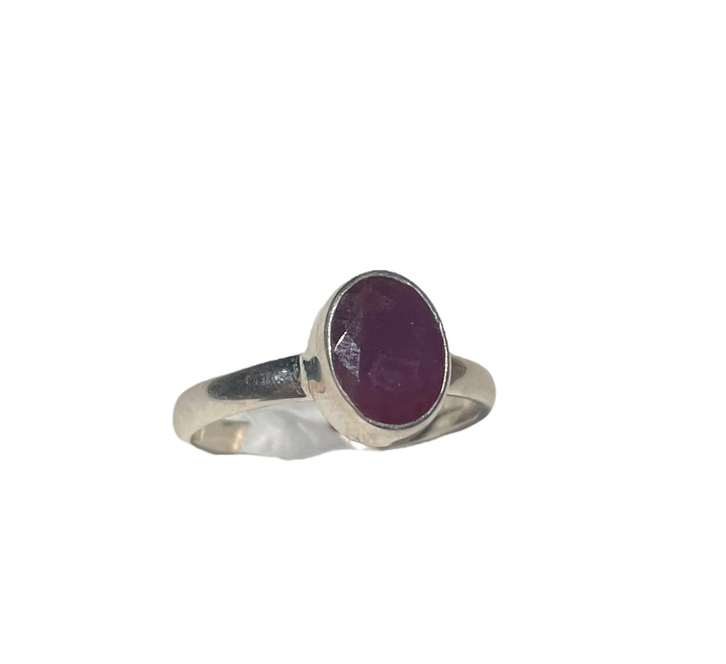 Ruby, .925 Sterling Silver, Ring, Natural