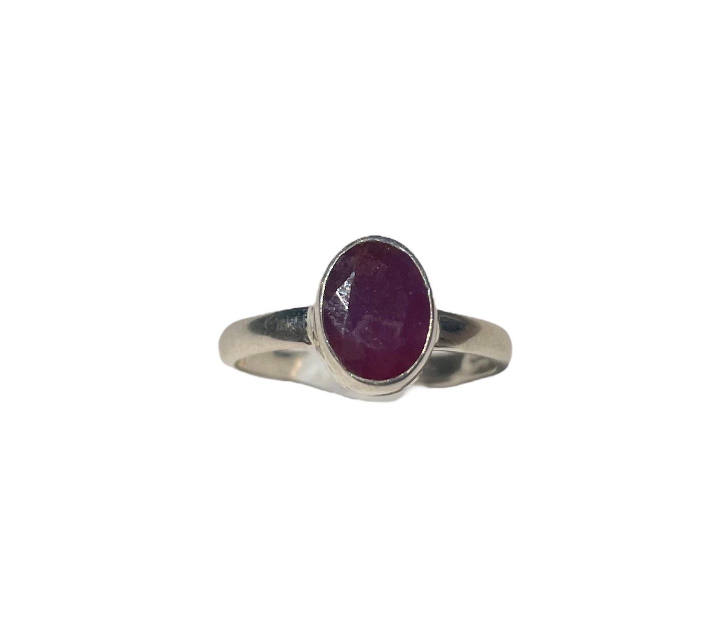 Ruby, .925 Sterling Silver, Ring, Natural