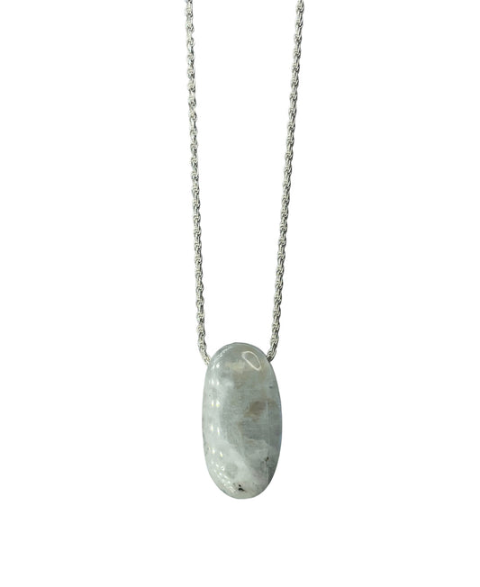 Rainbow Moonstone, Natural, Stone, Pendant, Necklace