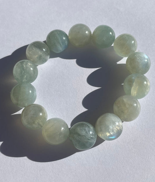 Green Moonstone, Natural, Bracelet