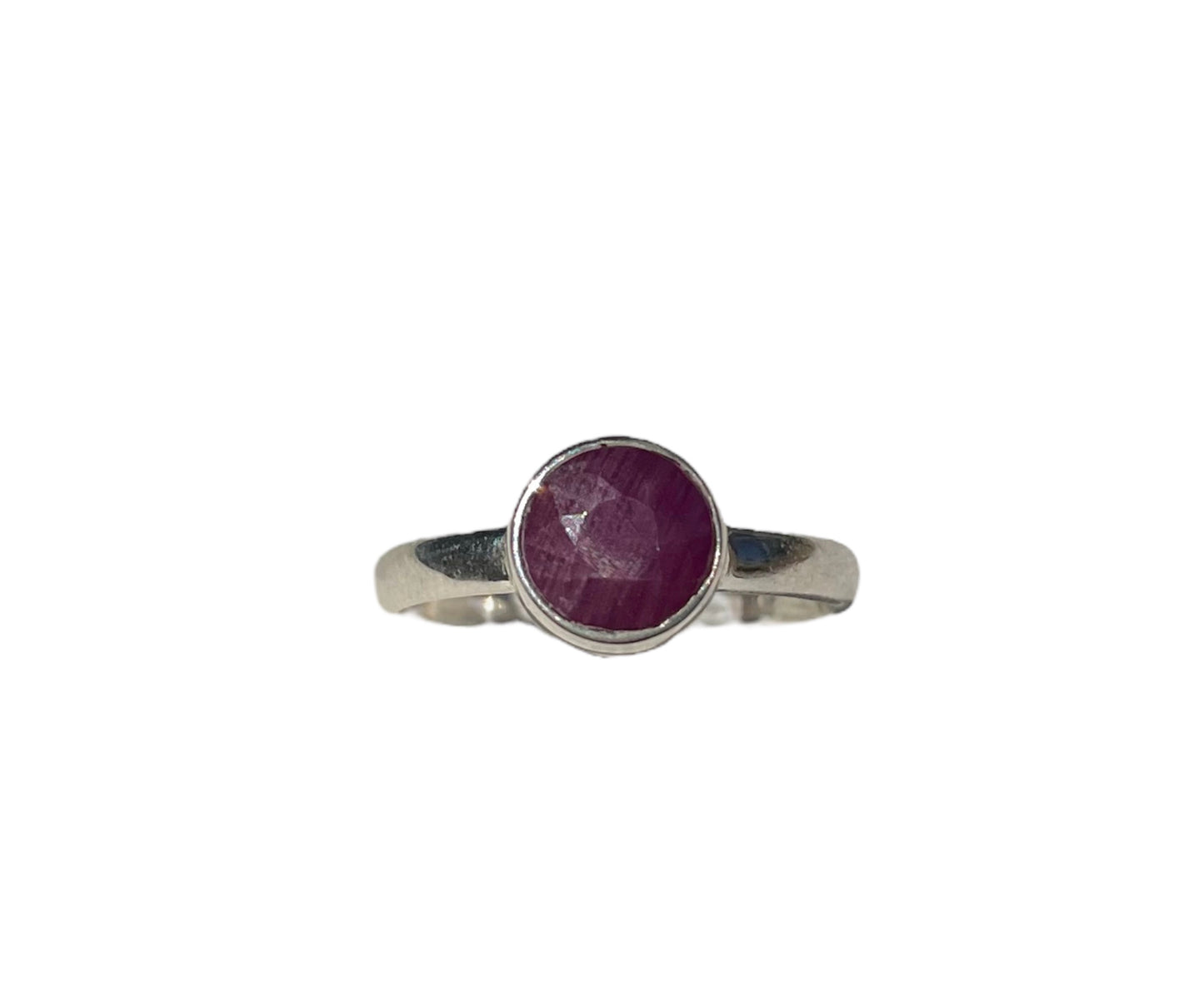 Ruby, .925 Sterling Silver, Ring, Natural