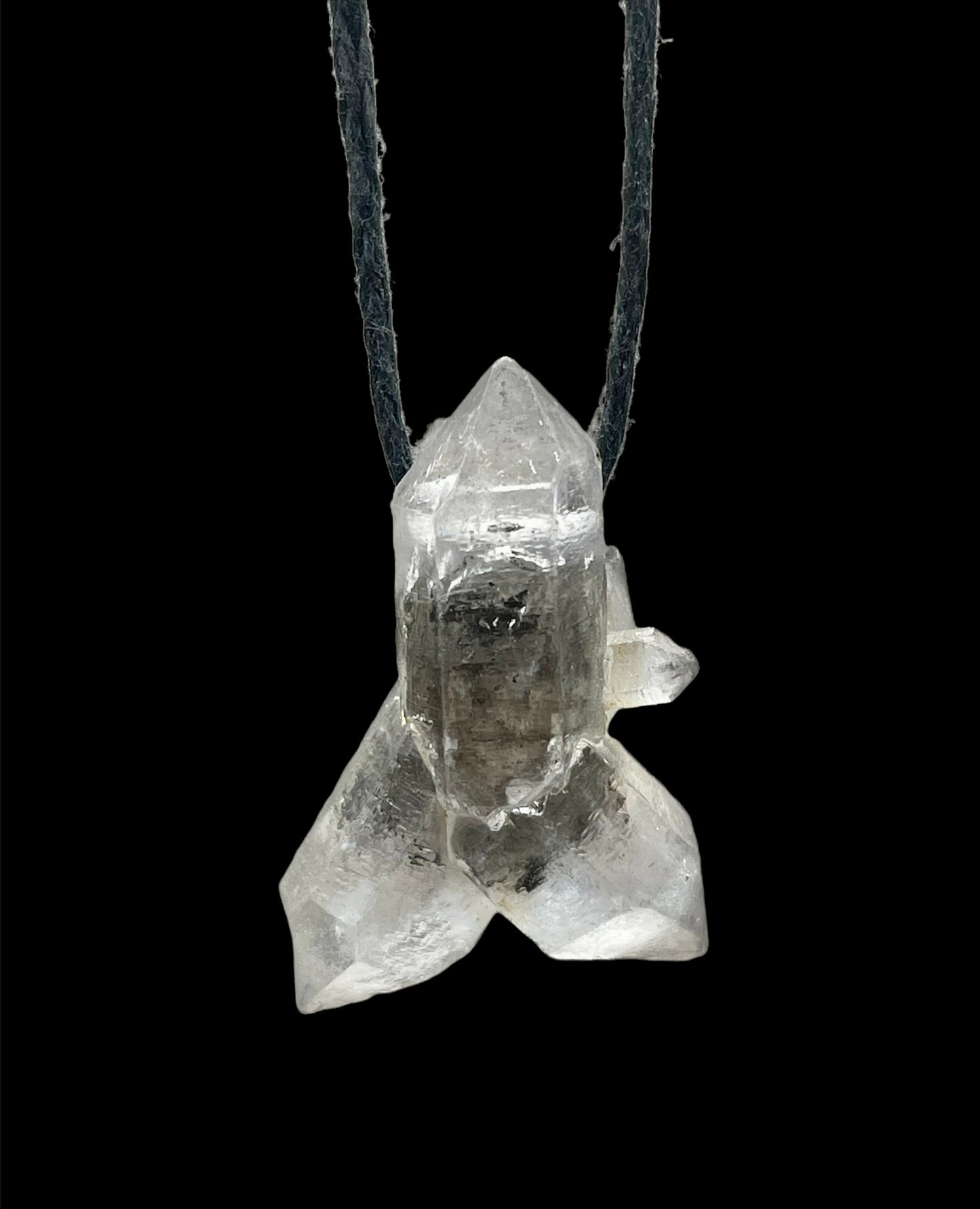 Quad-Terminated Quartz with Phantom Inclusion, Pendant, Necklace