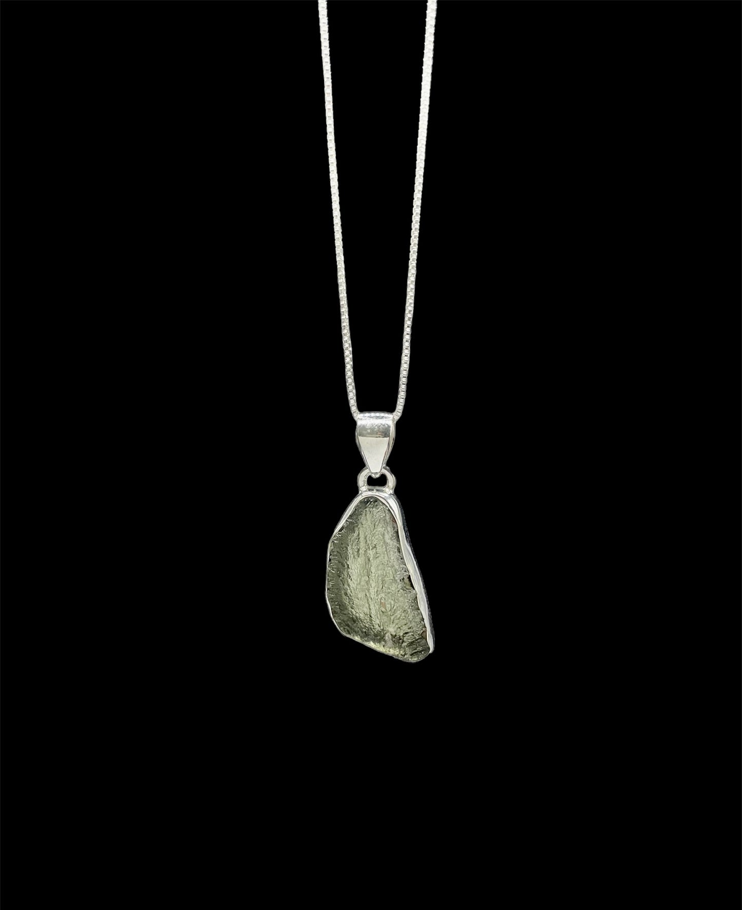 Moldavite, .925 Sterling Silver , Pendent, Necklace #MP200