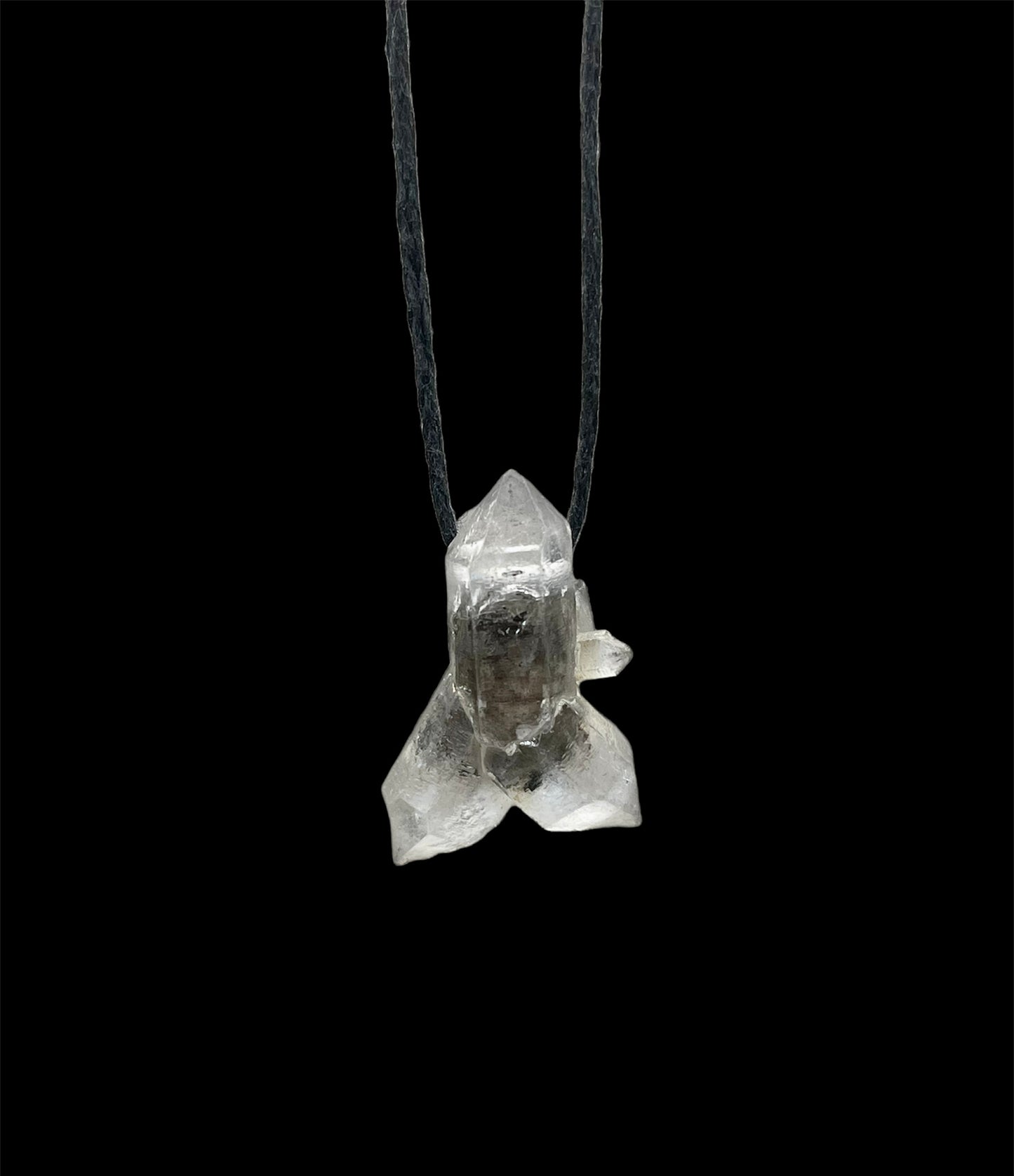 Quad-Terminated Quartz with Phantom Inclusion, Pendant, Necklace