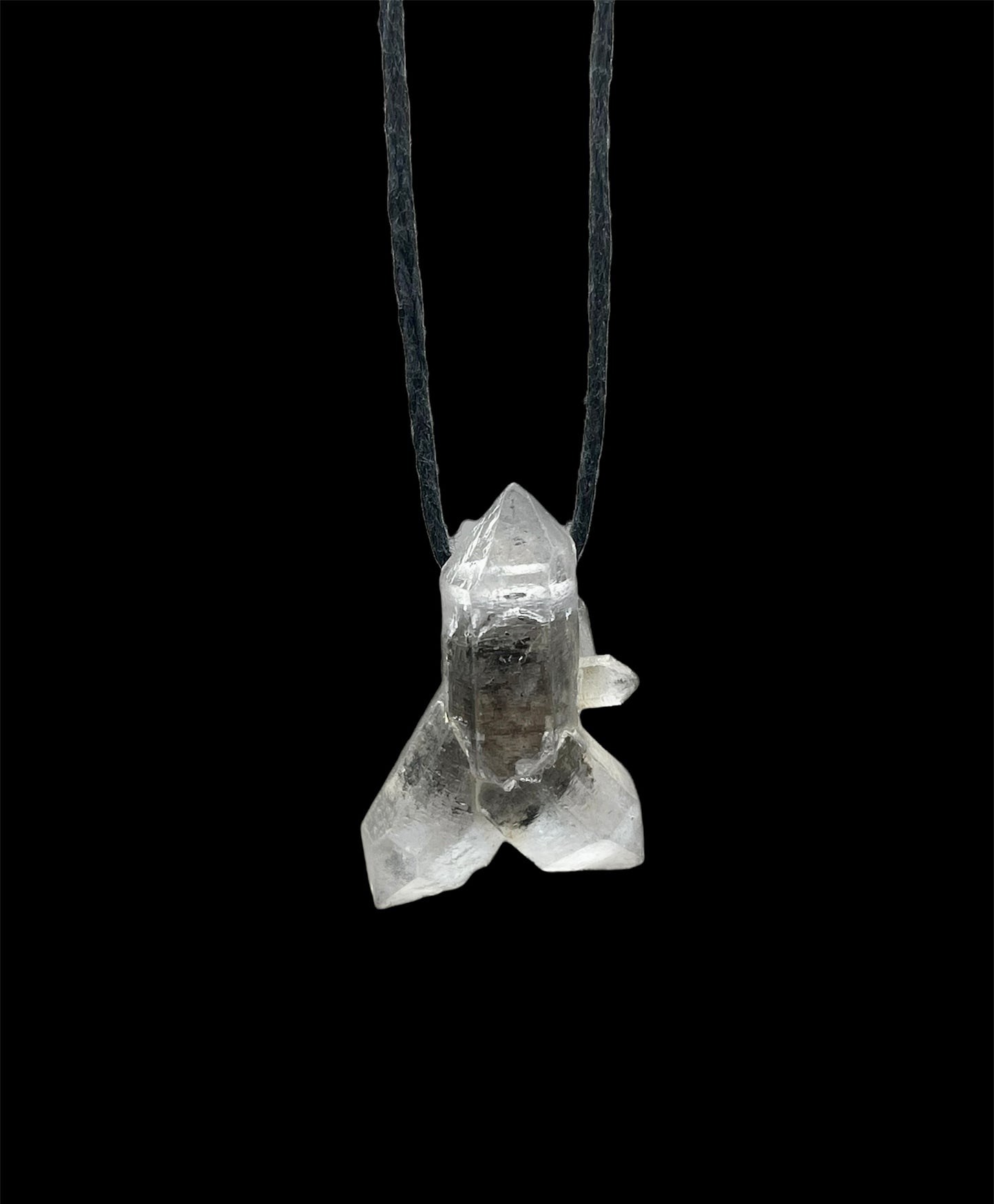 Quad-Terminated Quartz with Phantom Inclusion, Pendant, Necklace