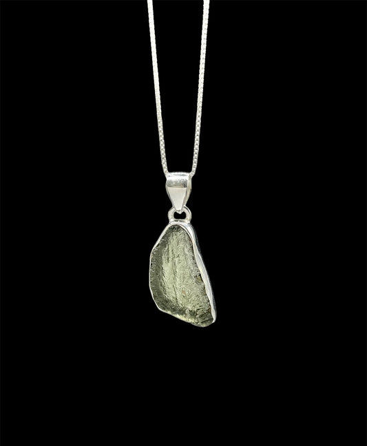 Moldavite, .925 Sterling Silver , Pendent, Necklace #MP200